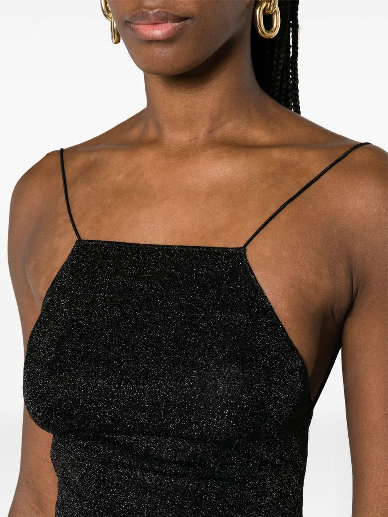 Black LumiÃ_x0083_Â¨re Lurex Midi Dress
