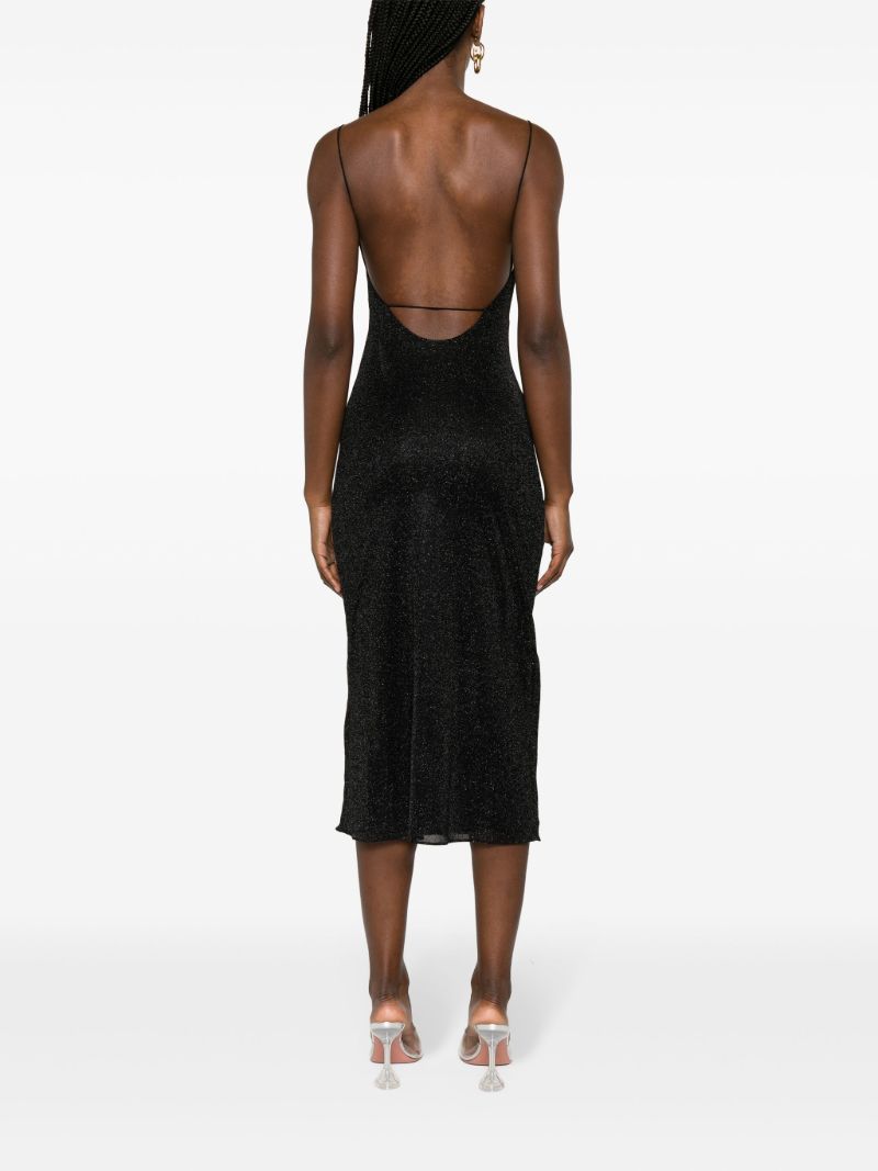 Black LumiÃ_x0083_Â¨re Lurex Midi Dress