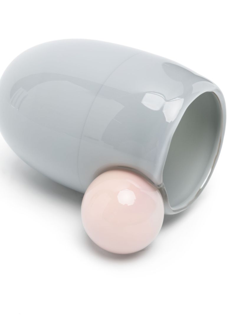 Grey Bon Bon Glass Tea Cup