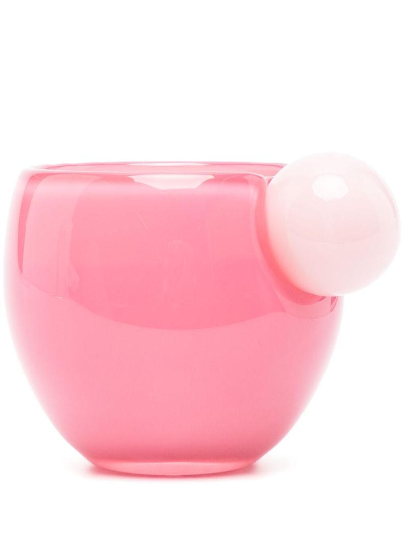 Pink Bon Bon Glass Coffee Cup