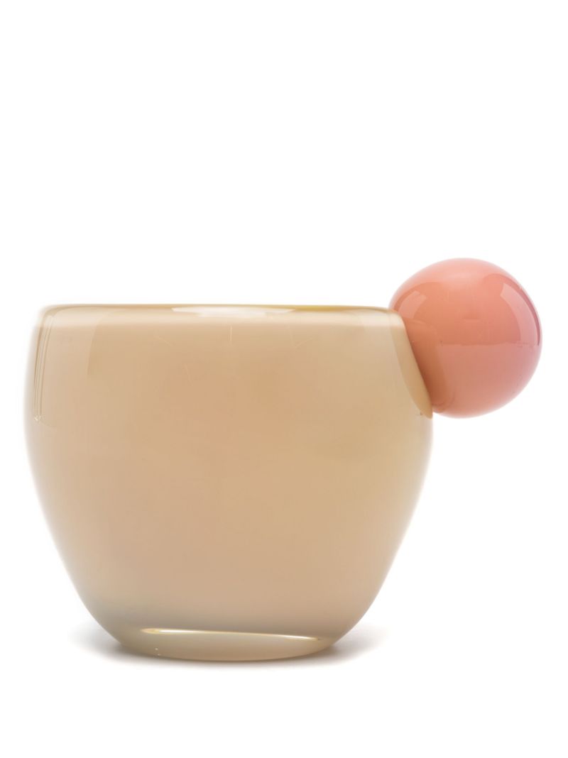 Yellow Bon Bon Glass Coffee Cup