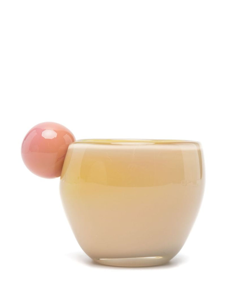 Yellow Bon Bon Glass Coffee Cup