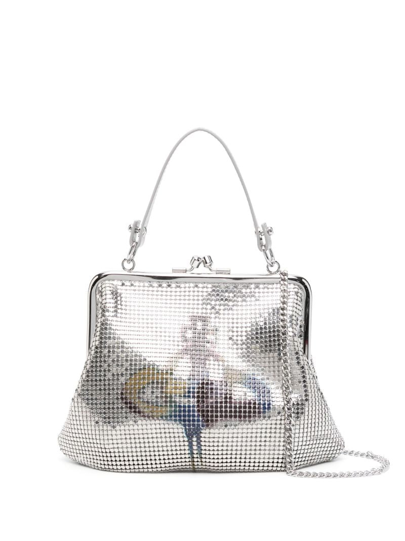 Silver-tone Granny Frame Clutch Bag