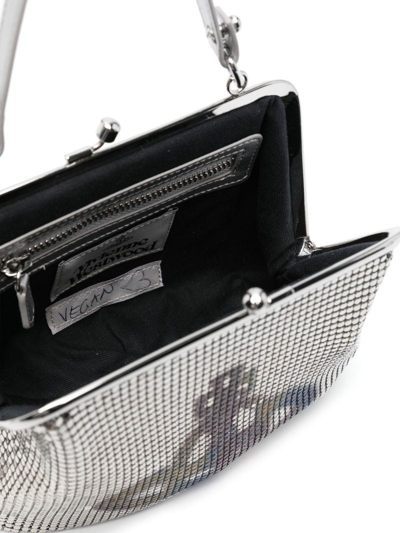 Silver-tone Granny Frame Clutch Bag