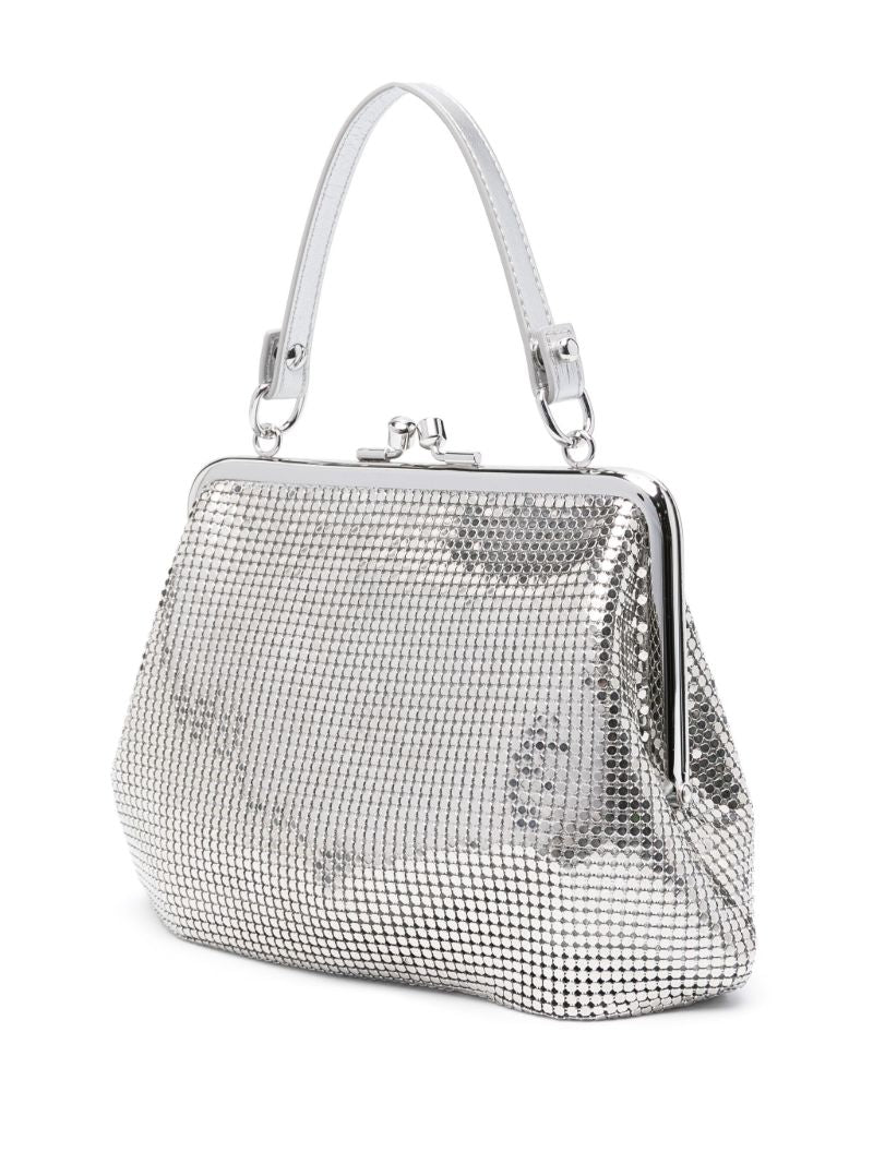 Silver-tone Granny Frame Clutch Bag