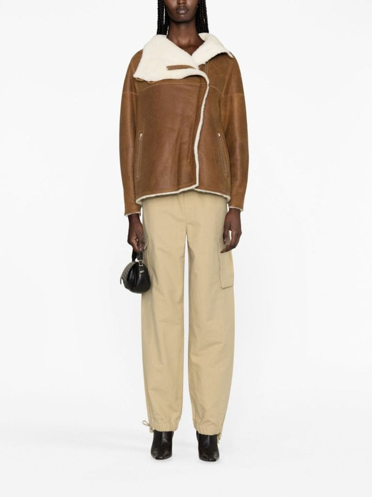 Brown Shearling Leather Jacket