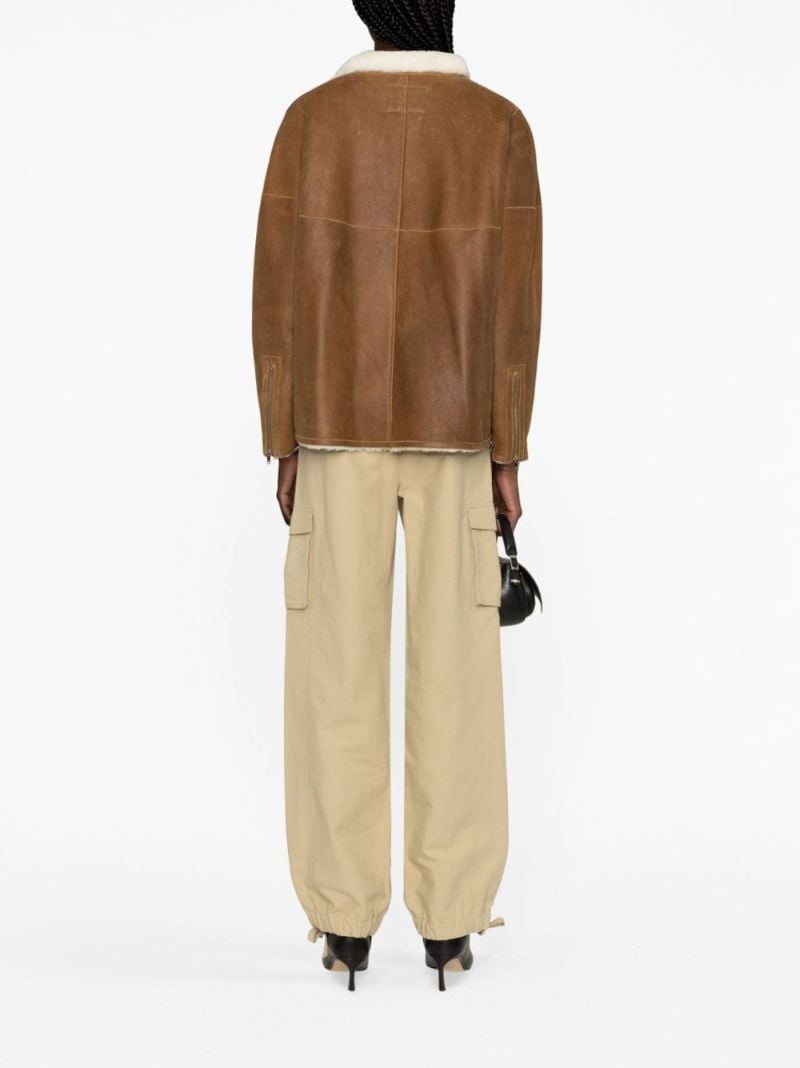 Brown Shearling Leather Jacket