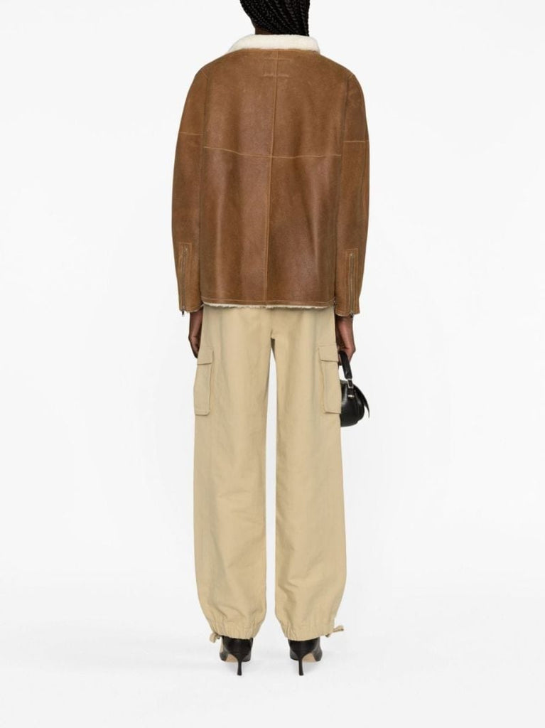 Brown Shearling Leather Jacket