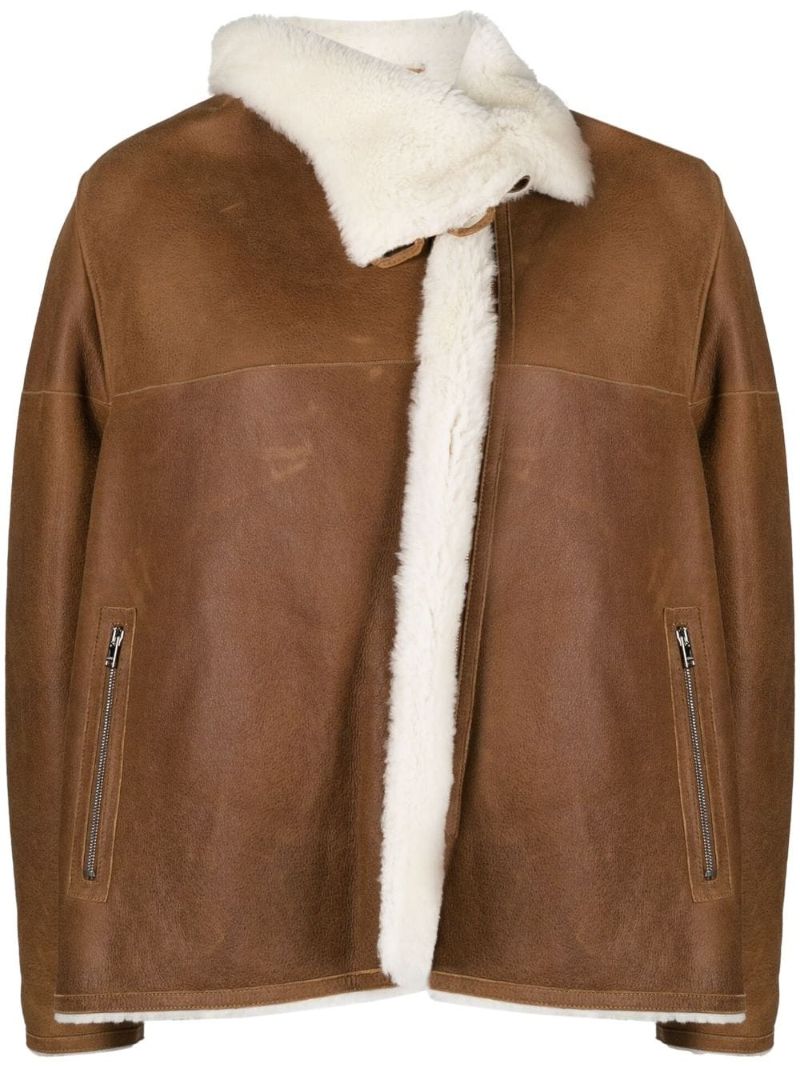 Brown Shearling Leather Jacket