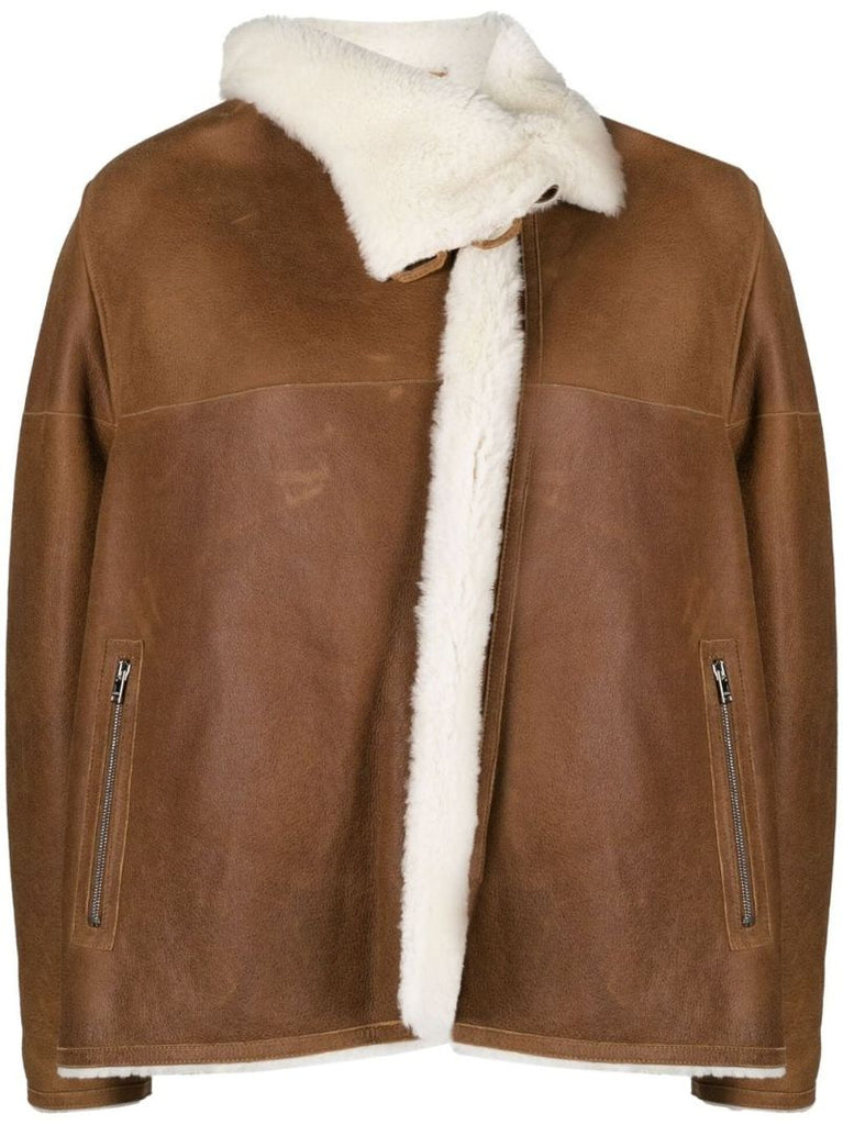 Brown Shearling Leather Jacket