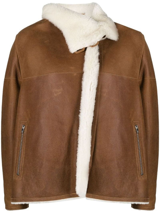 Brown Shearling Leather Jacket