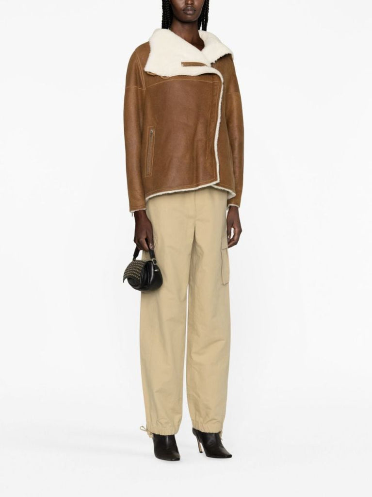 Brown Shearling Leather Jacket
