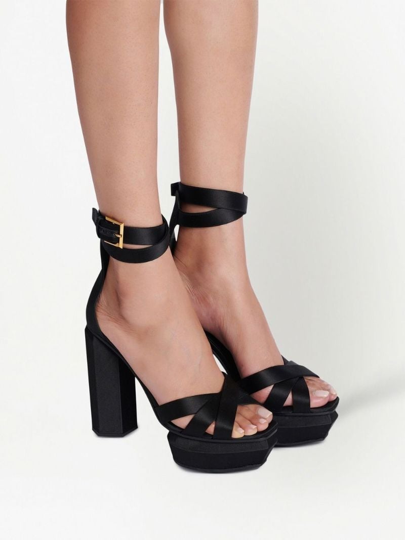 Black 140 Platform Sandals