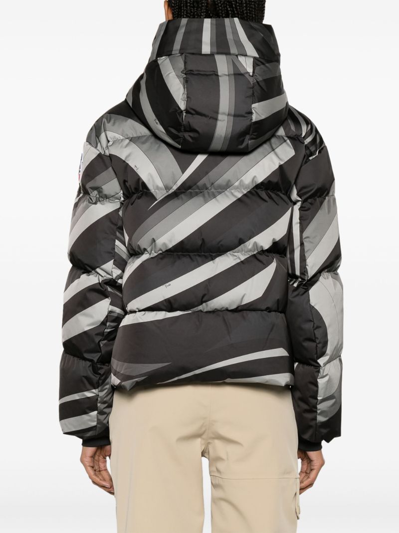 Grey Barsy Iride-print Ski Jacket