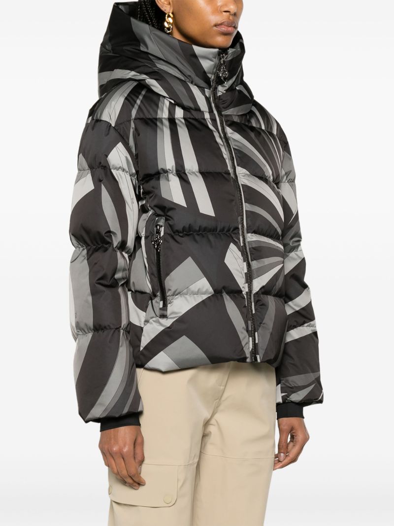 Grey Barsy Iride-print Ski Jacket