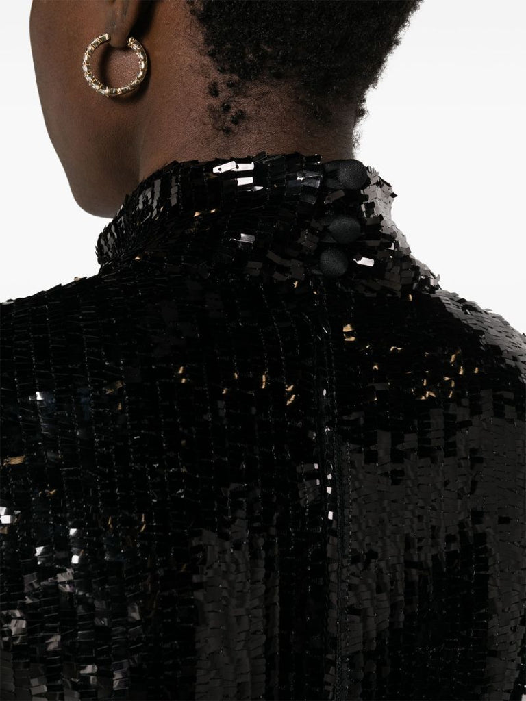 Black Del Rio Disco Sequinned Dress