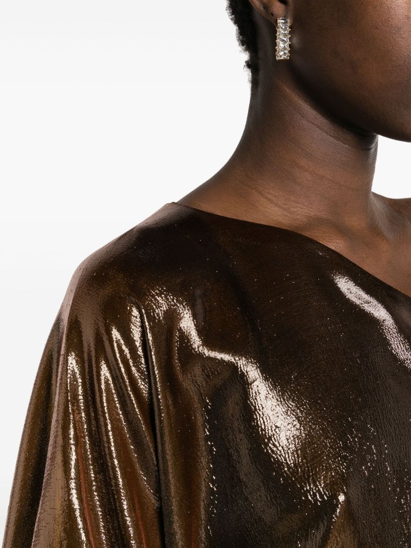 Brown Ubud Fantasma One-shoulder Dress