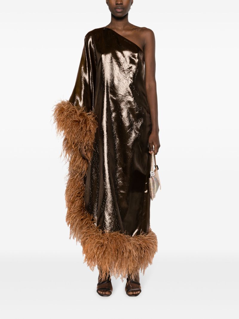 Brown Ubud Fantasma One-shoulder Dress