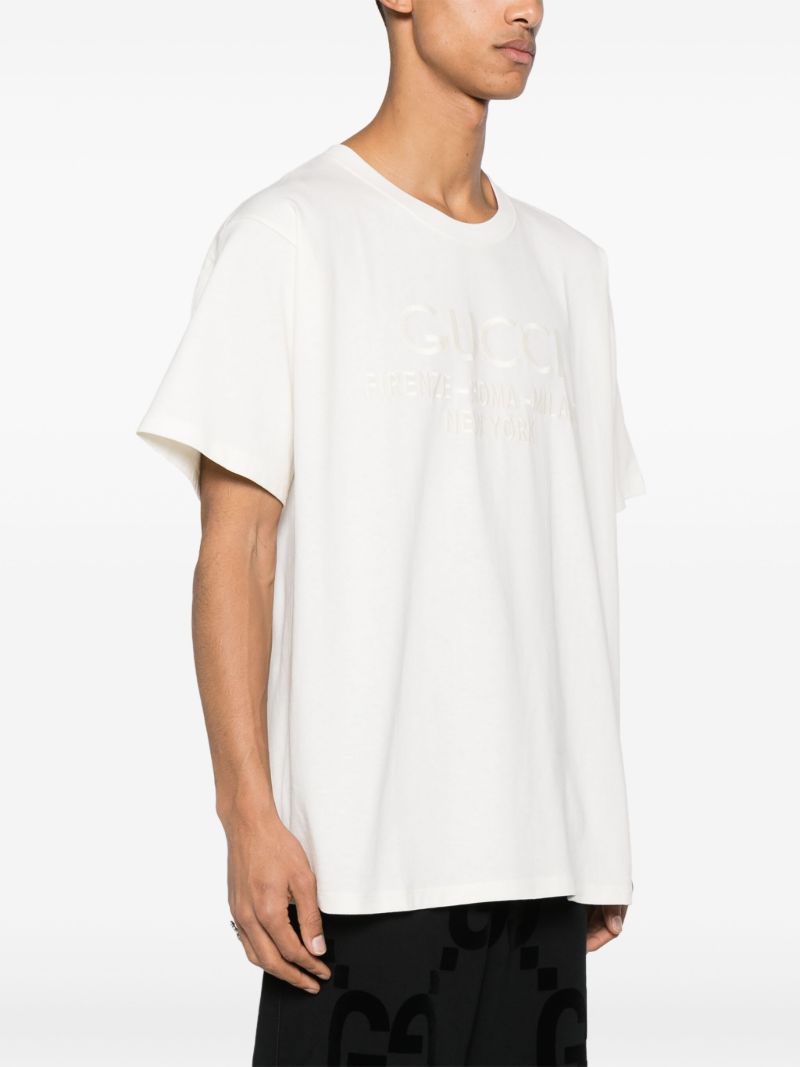 Neutral Logo-embroidered Cotton T-shirt