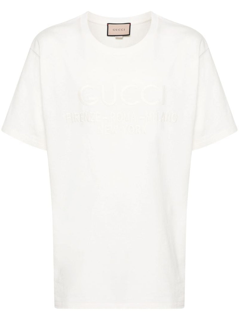 Neutral Logo-embroidered Cotton T-shirt