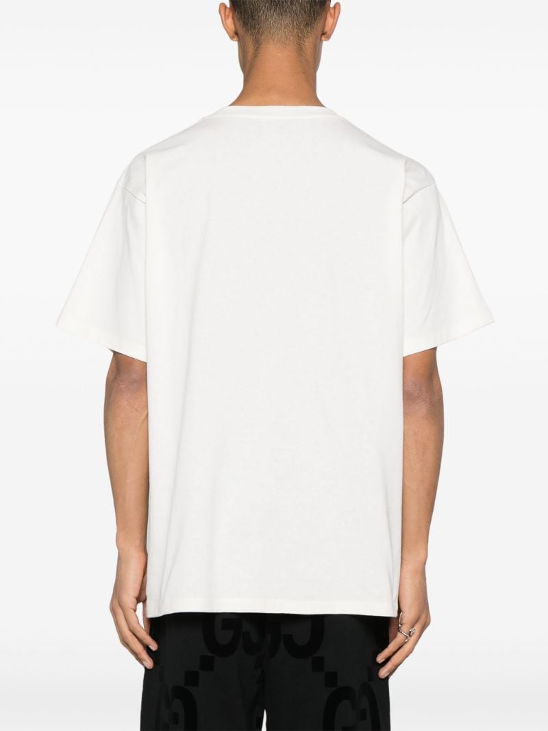 Neutral Logo-embroidered Cotton T-shirt