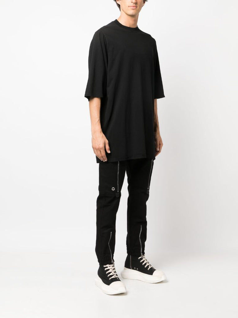 Black Strap Detailed Cotton T-shirt