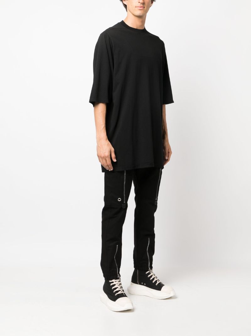 Black Strap Detailed Cotton T-shirt