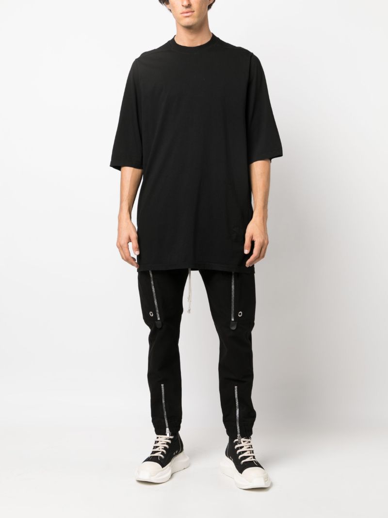 Black Strap Detailed Cotton T-shirt