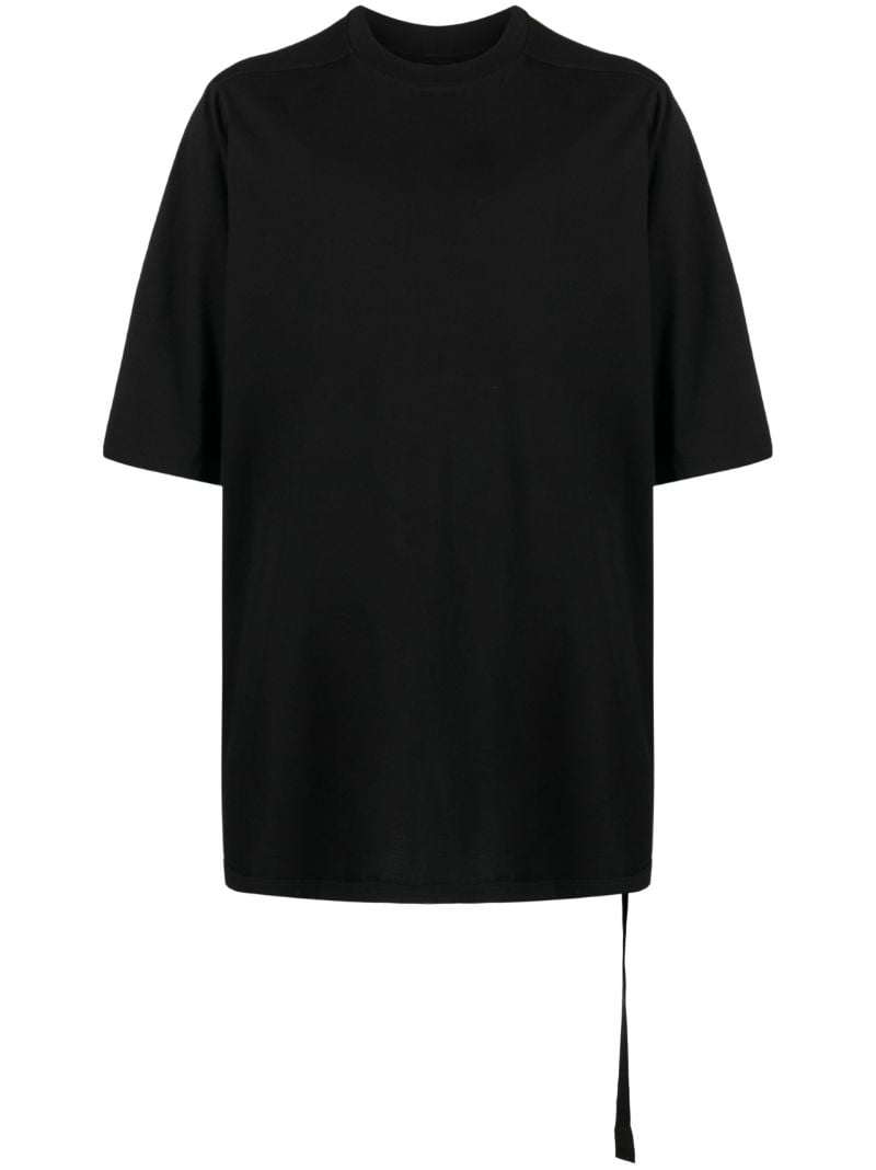 Black Strap Detailed Cotton T-shirt