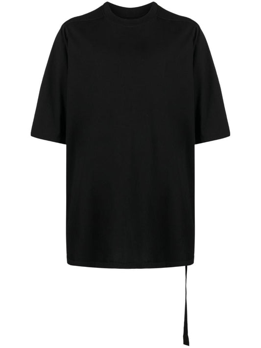 Black Strap Detailed Cotton T-shirt