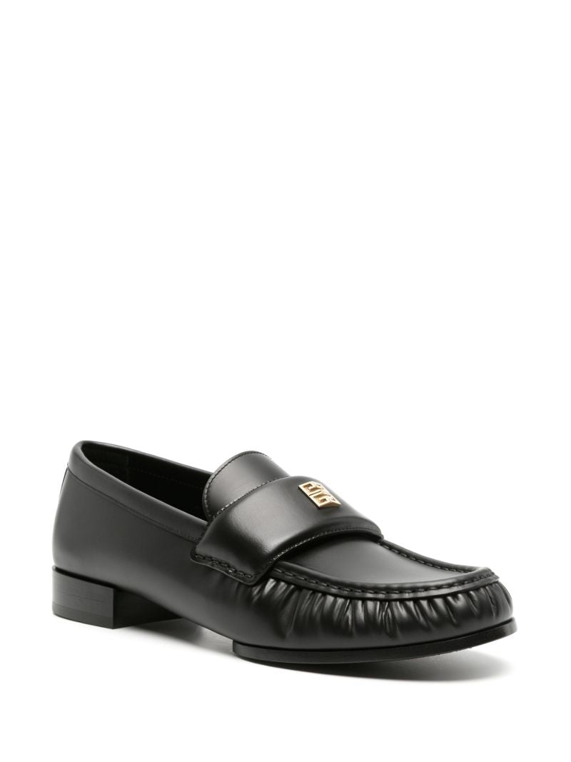 Black 4g  Leather Loafers
