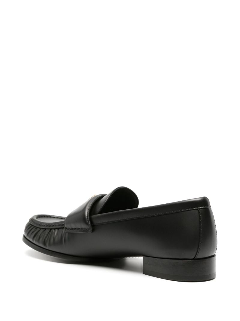 Black 4g  Leather Loafers