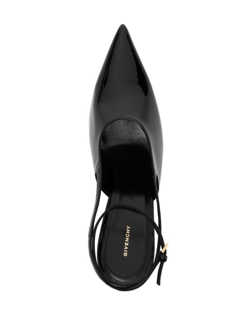 Black 95 Patent-leather Slingback Pumps
