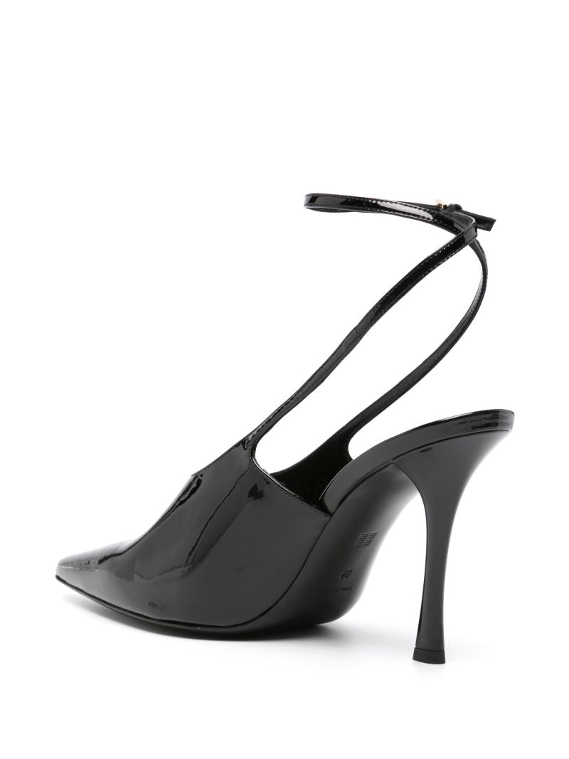 Black 95 Patent-leather Slingback Pumps