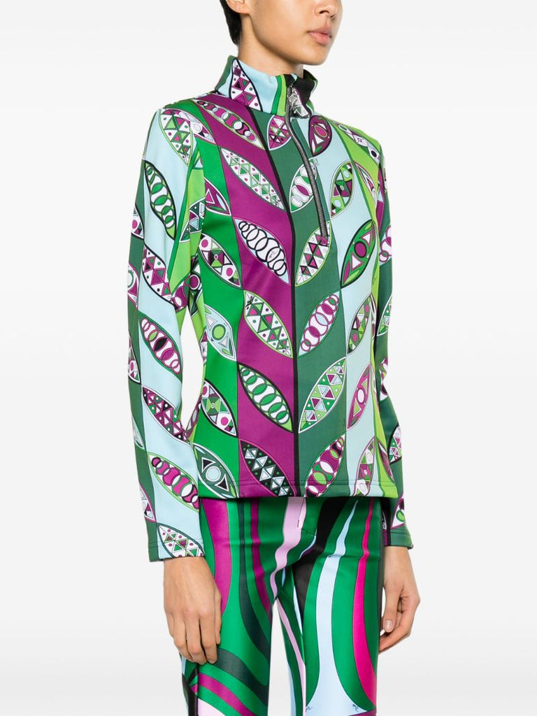 Green Orion Girandole-print Ski Top