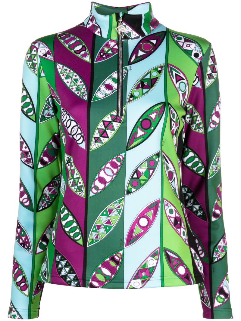 Green Orion Girandole-print Ski Top