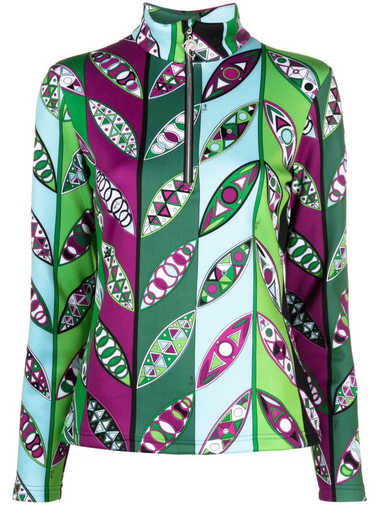 Green Orion Girandole-print Ski Top