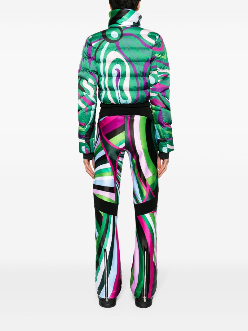 Green Clarisse Graphic-print Ski Suit