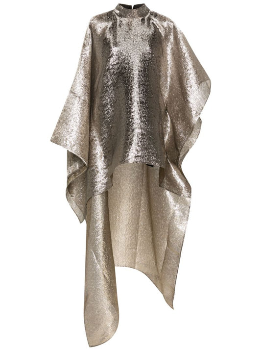 Neutral Dallas Ruffled LamÃ© Kaftan