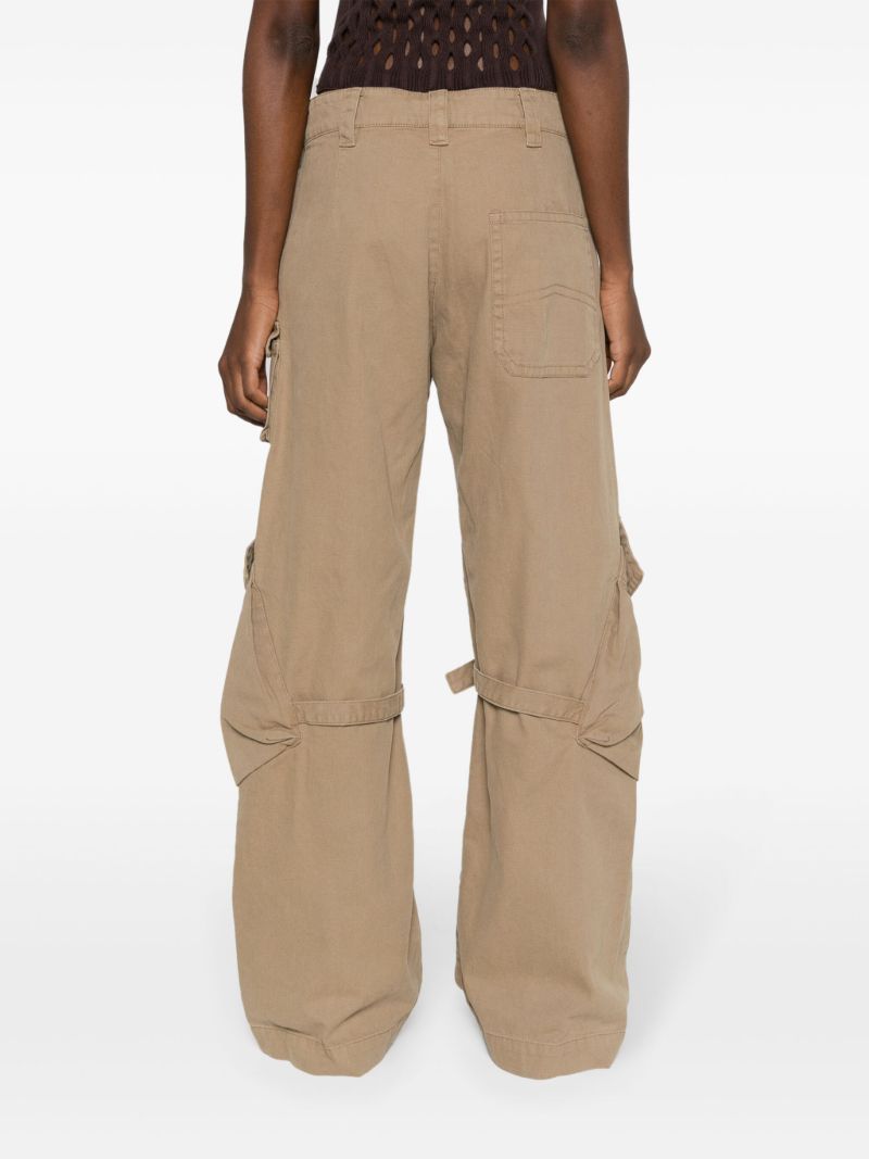 Neutral Straight-leg Cargo Trousers