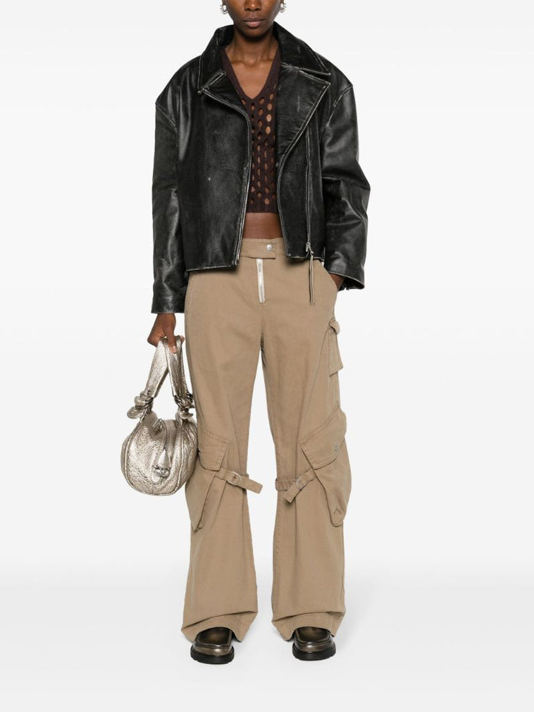 Neutral Straight-leg Cargo Trousers