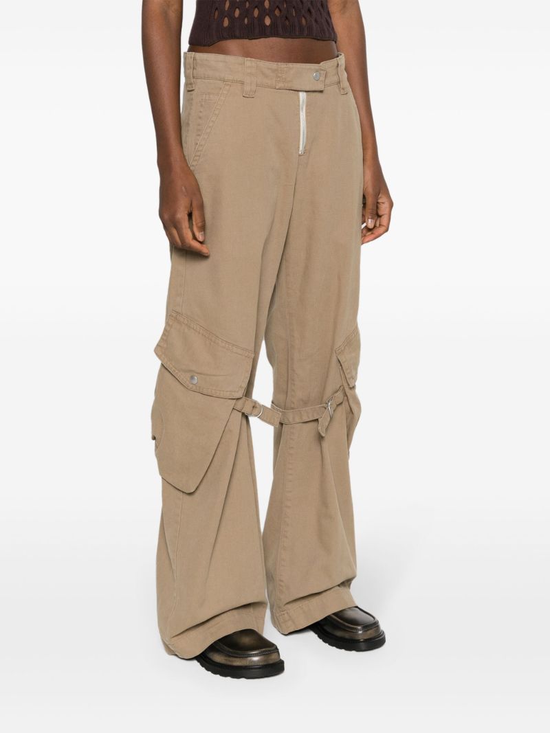 Neutral Straight-leg Cargo Trousers
