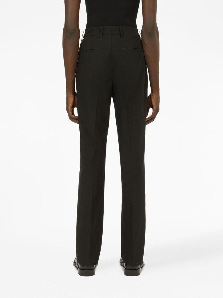 Black Zip-detailed Tailored Trousers