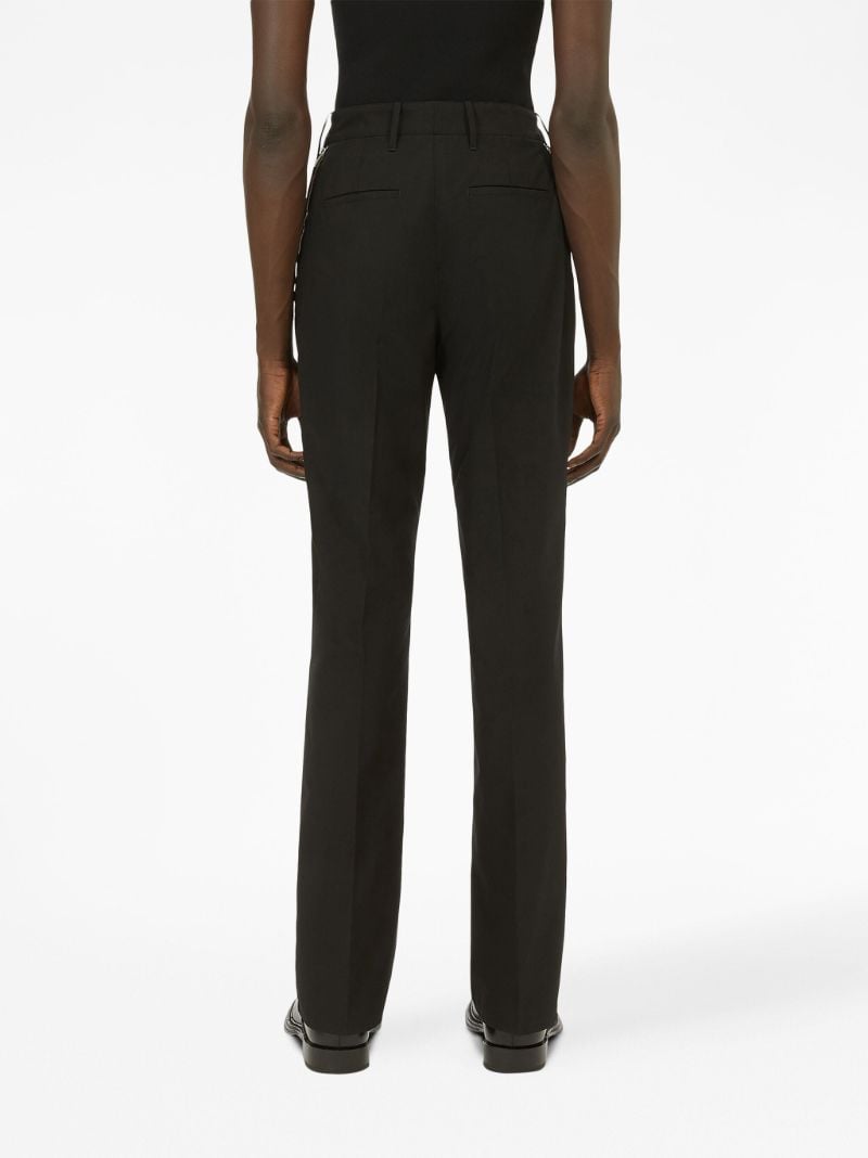Black Zip-detailed Tailored Trousers