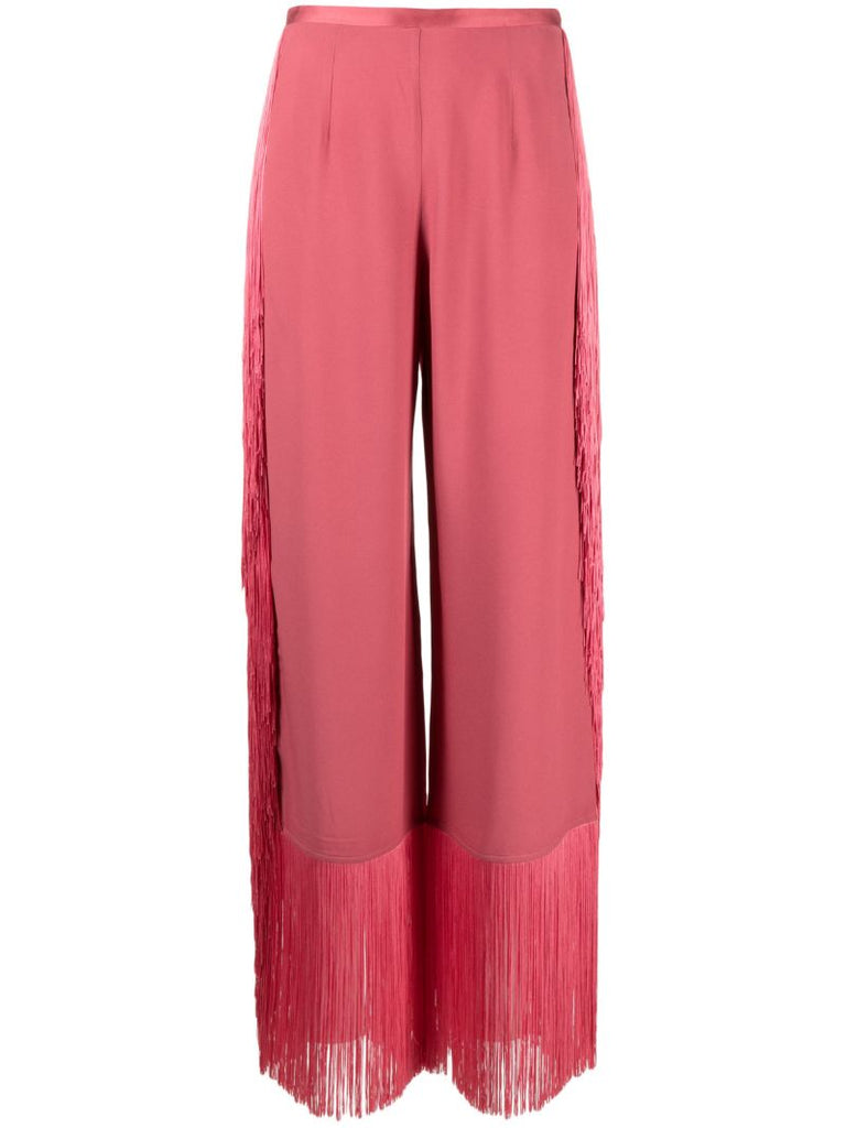 Pink Nevada Tassel-trim Trousers