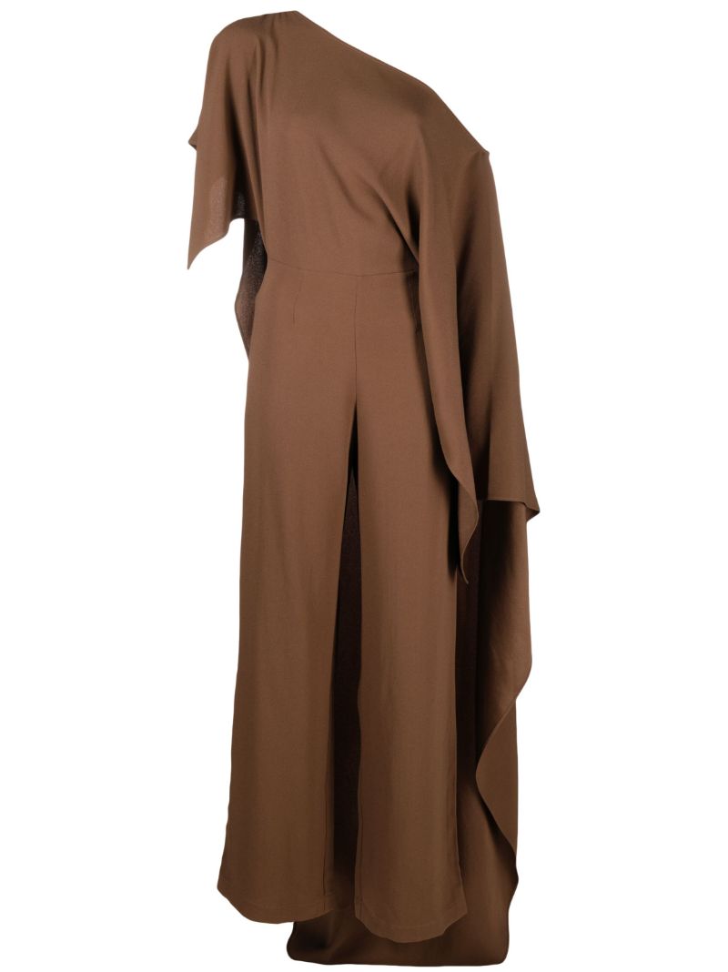 Brown Jerry Draped Jumpsuit
