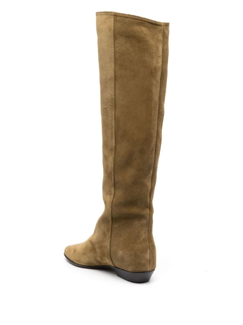 Green Skarlet Suede Knee-high Boots
