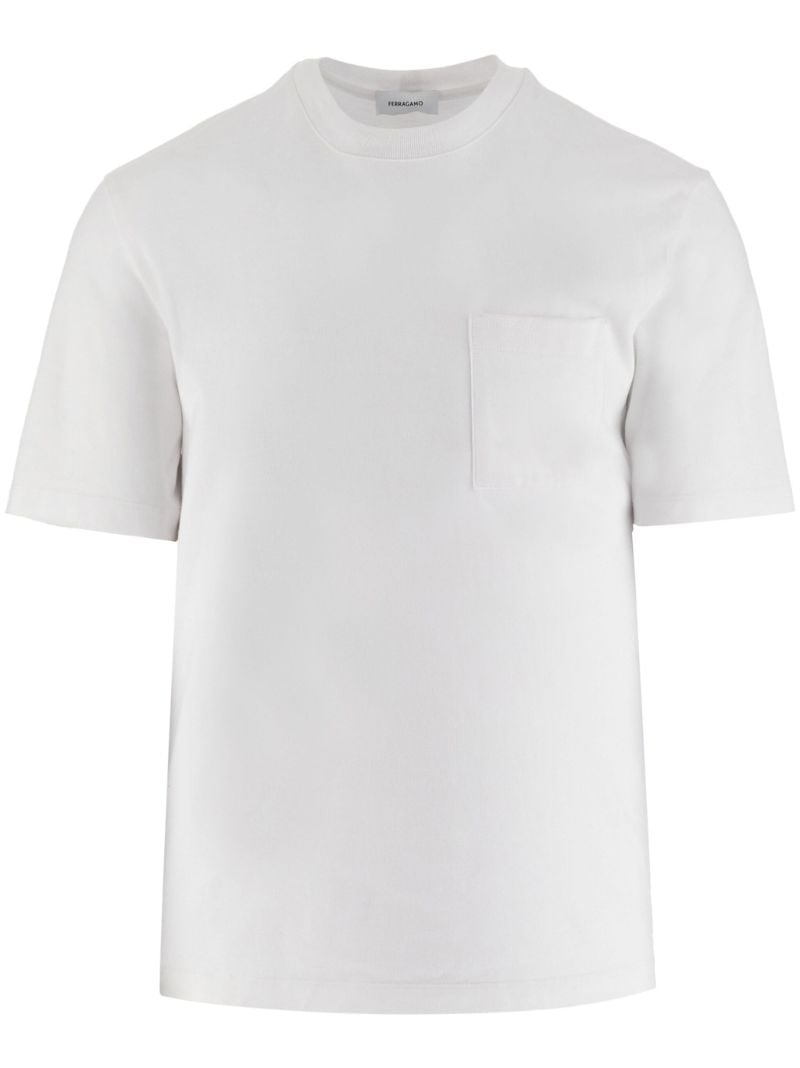 White Stripe-print Cotton T-shirt