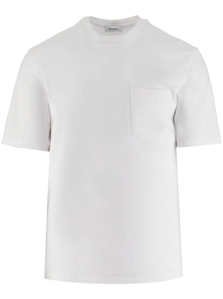 White Stripe-print Cotton T-shirt