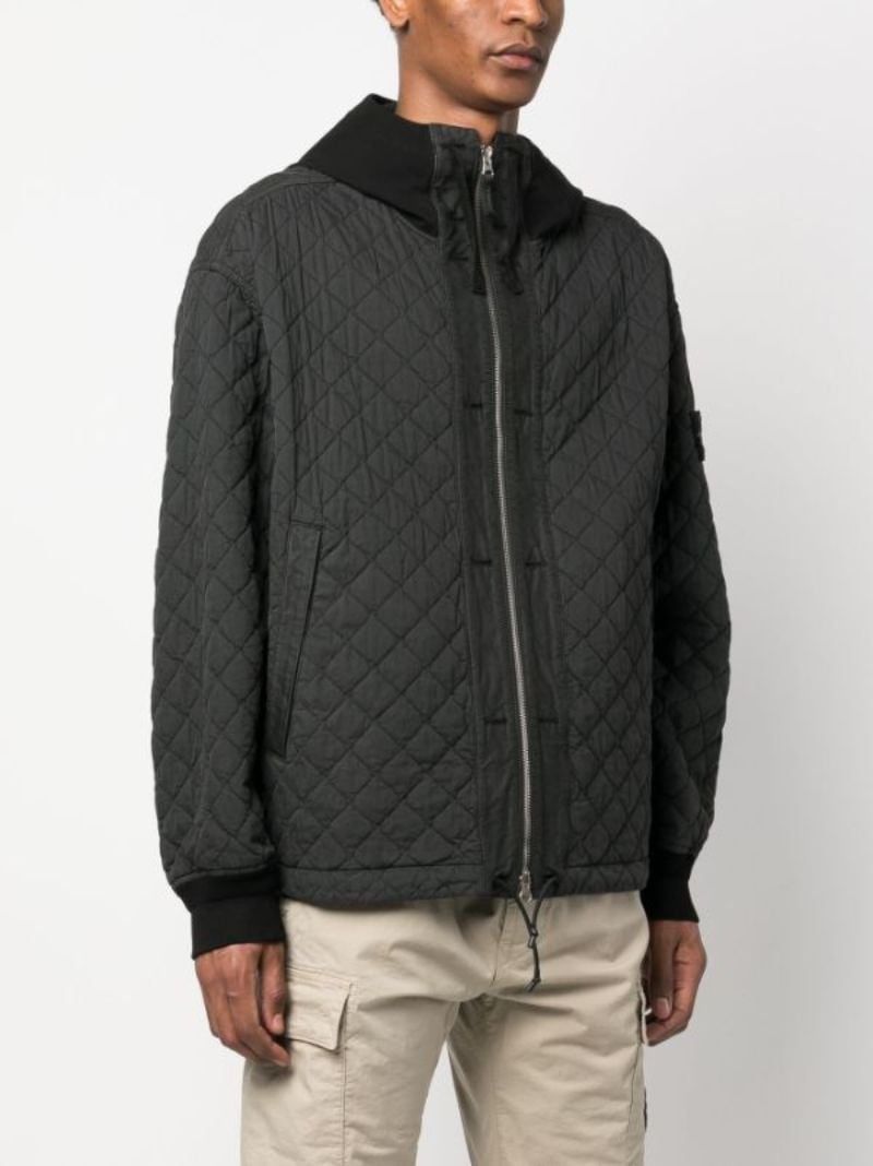 Black 50 Fili Quilted-tc Jacket